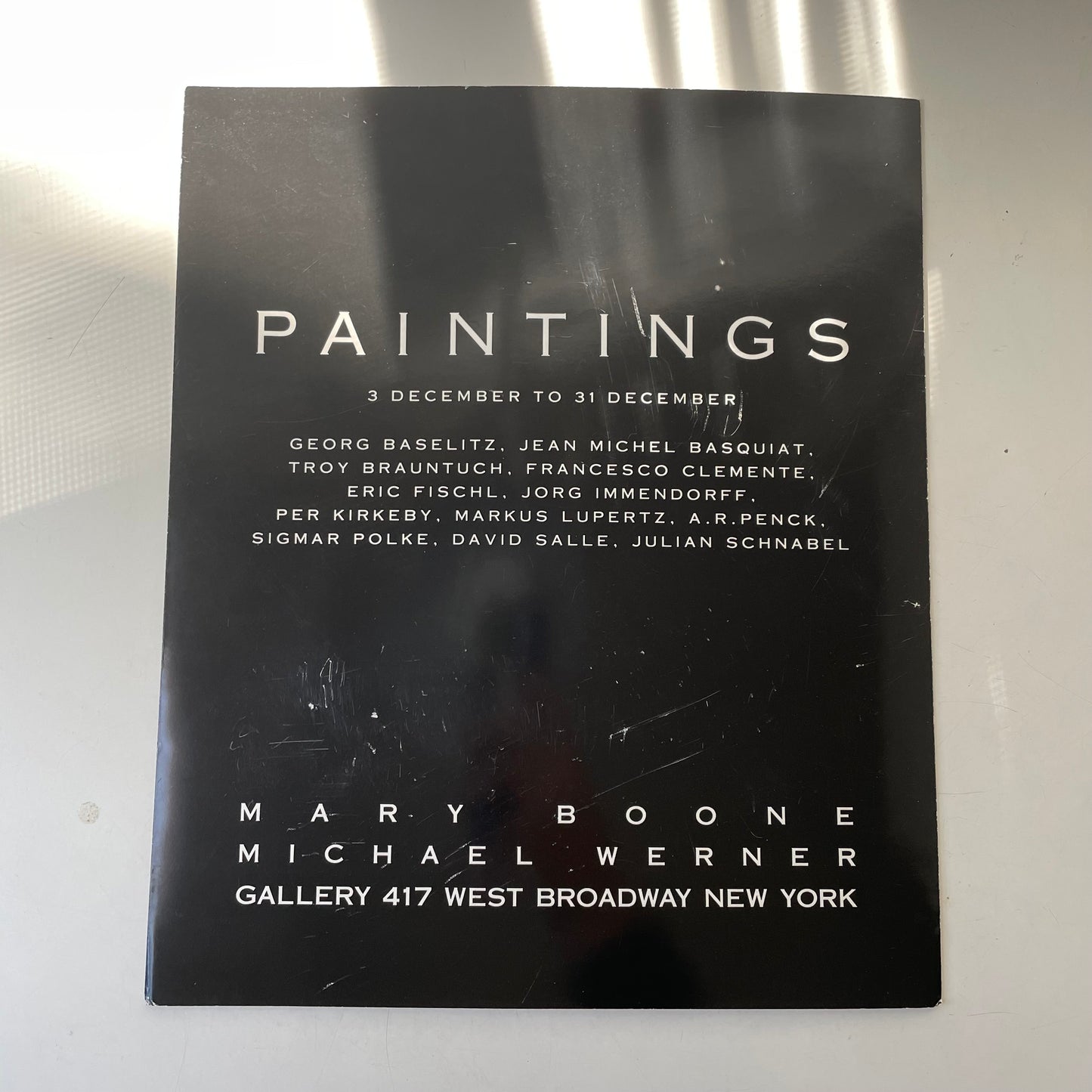 Paintings at Mary Boone, Brochure [Basquiat, Schnabel]