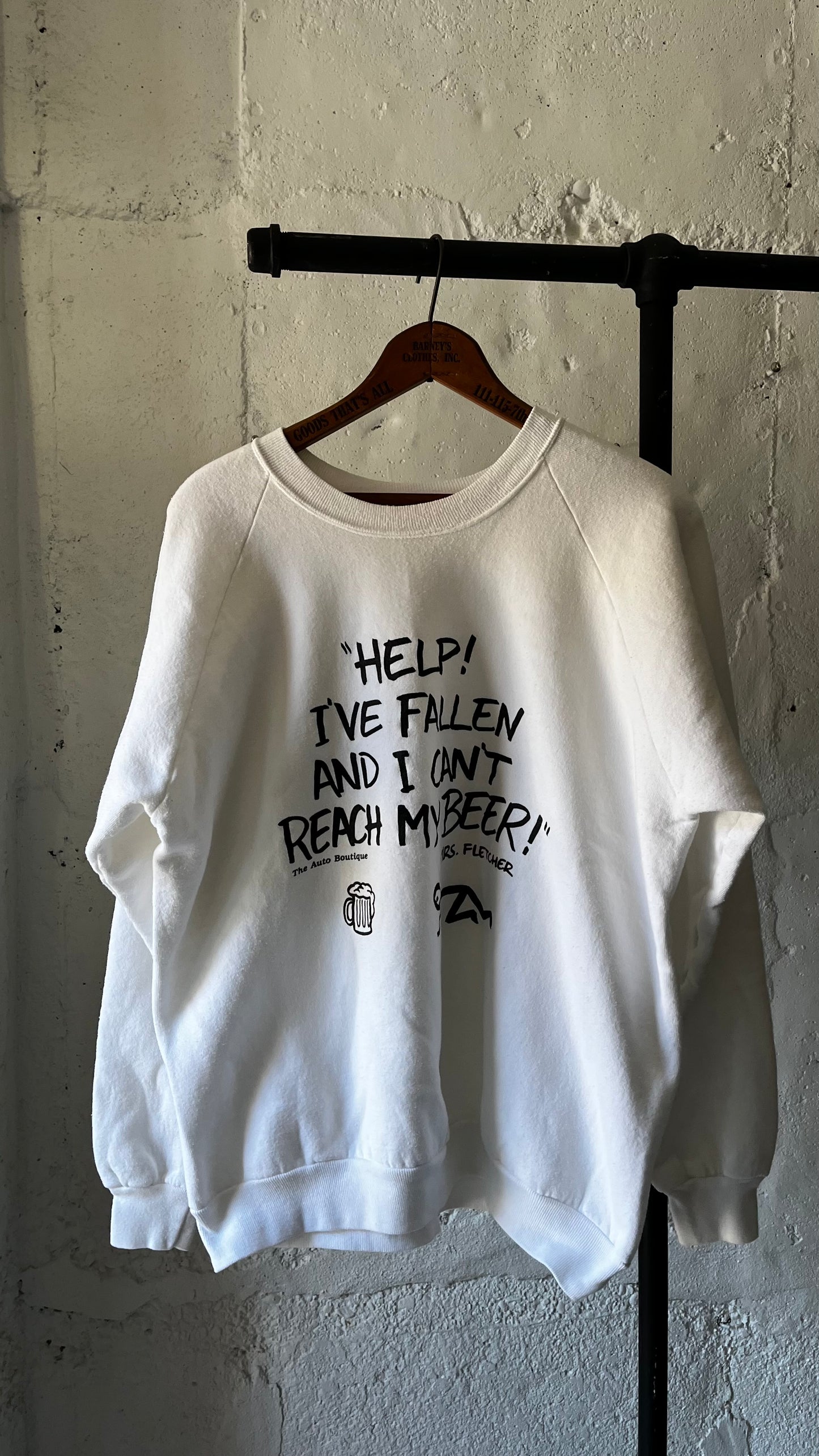 Help! I’ve Fallen and Can’t Reach My Beer, Sz L, 1990s