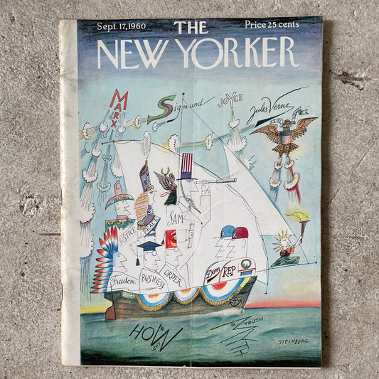 New Yorker, September 17th 1960, Saul Steinberg Cover