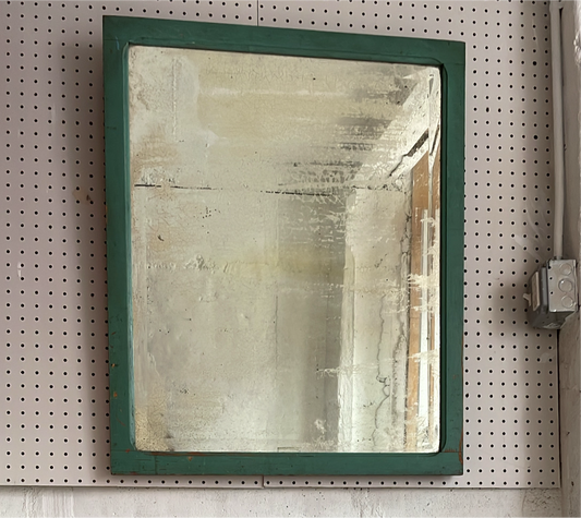 Weathered Mirror in Dark Seafoam, 1930s