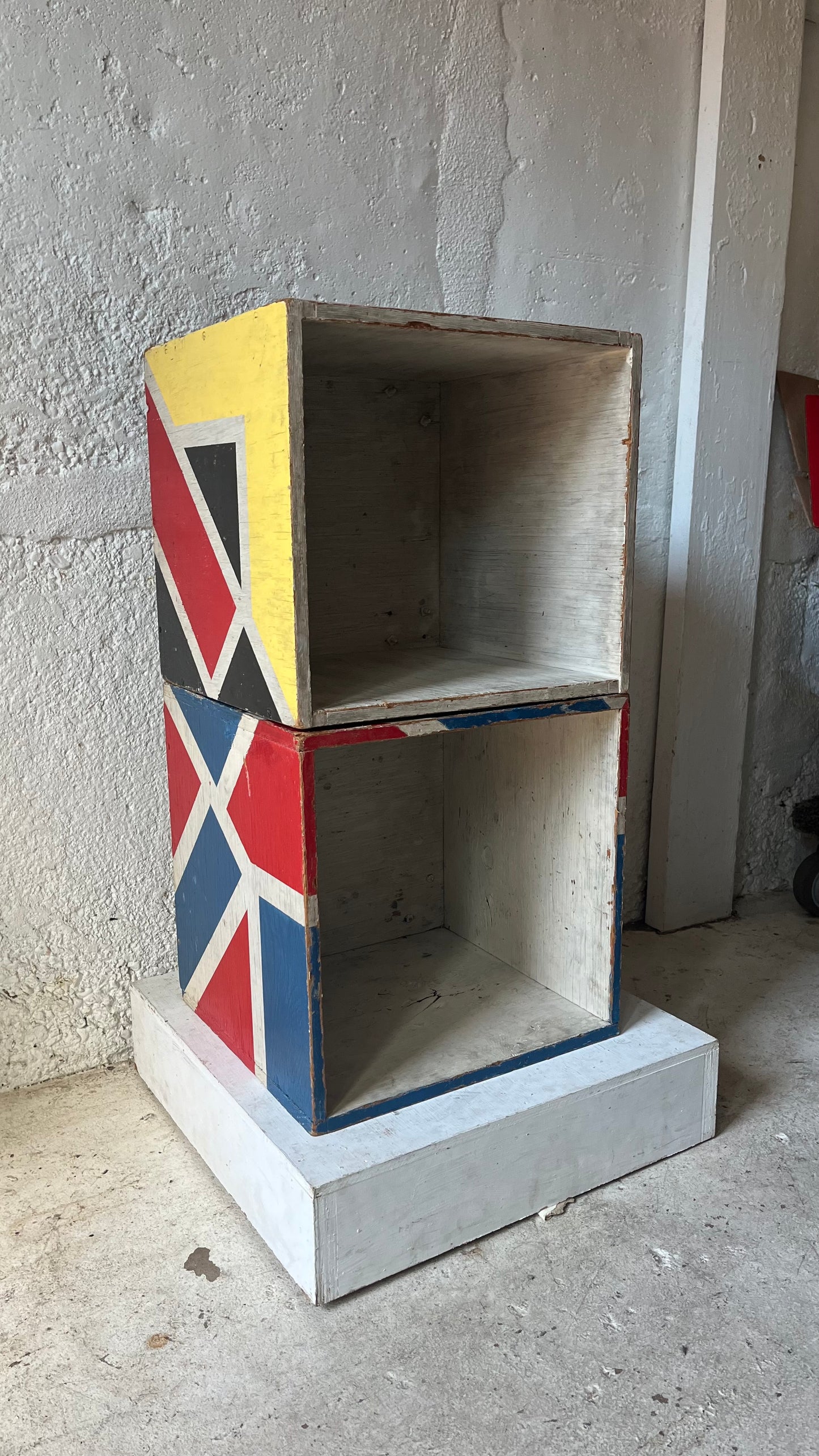 Painted Plywood Cubes, 1950s