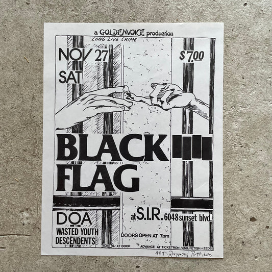 Black Flag Flyer by Raymond Pettibon, 1980s