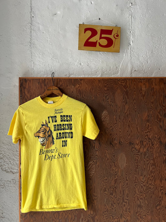 Horsin Around Shirt, Size Sm, 1980s