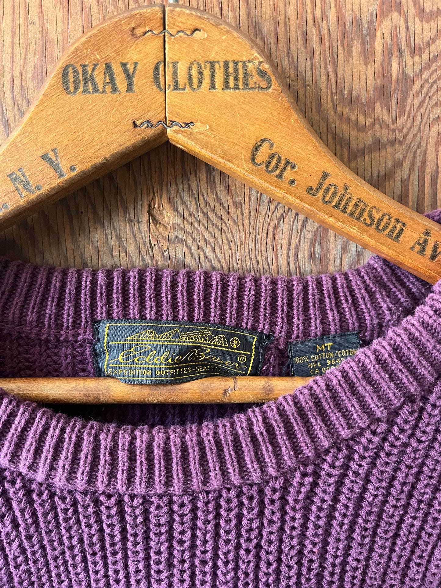 Eddie Bauer Tricolor Knit, Size L, 1990s