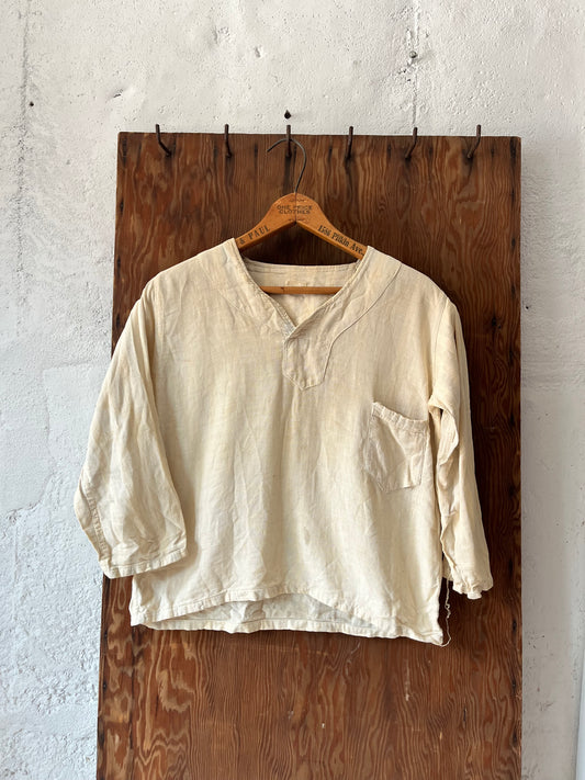Feedsack Shirt, Sz Sm, 1930s