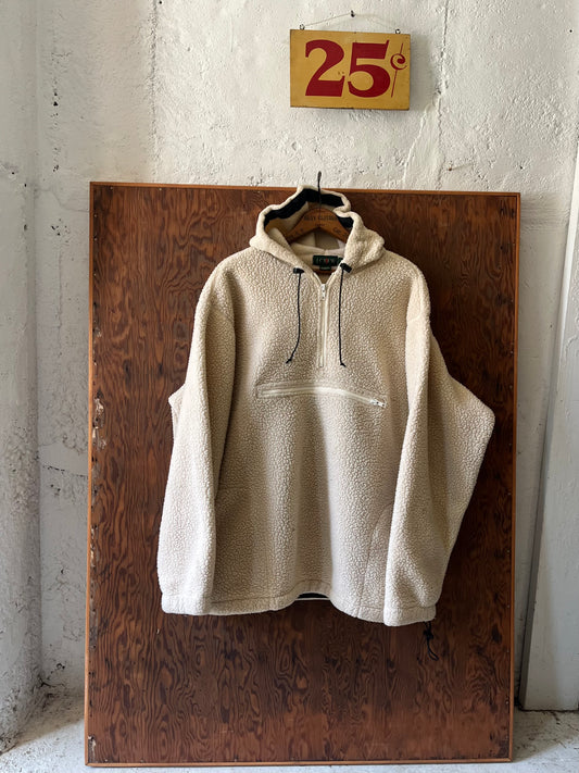 J Crew Fleece Hoodie, Size L/XL, 1980s/90s