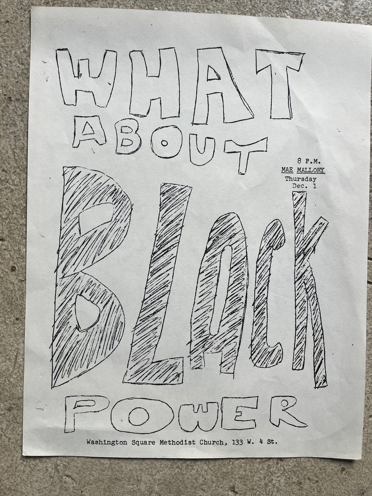 What About Black Power? Flyer, 1970s