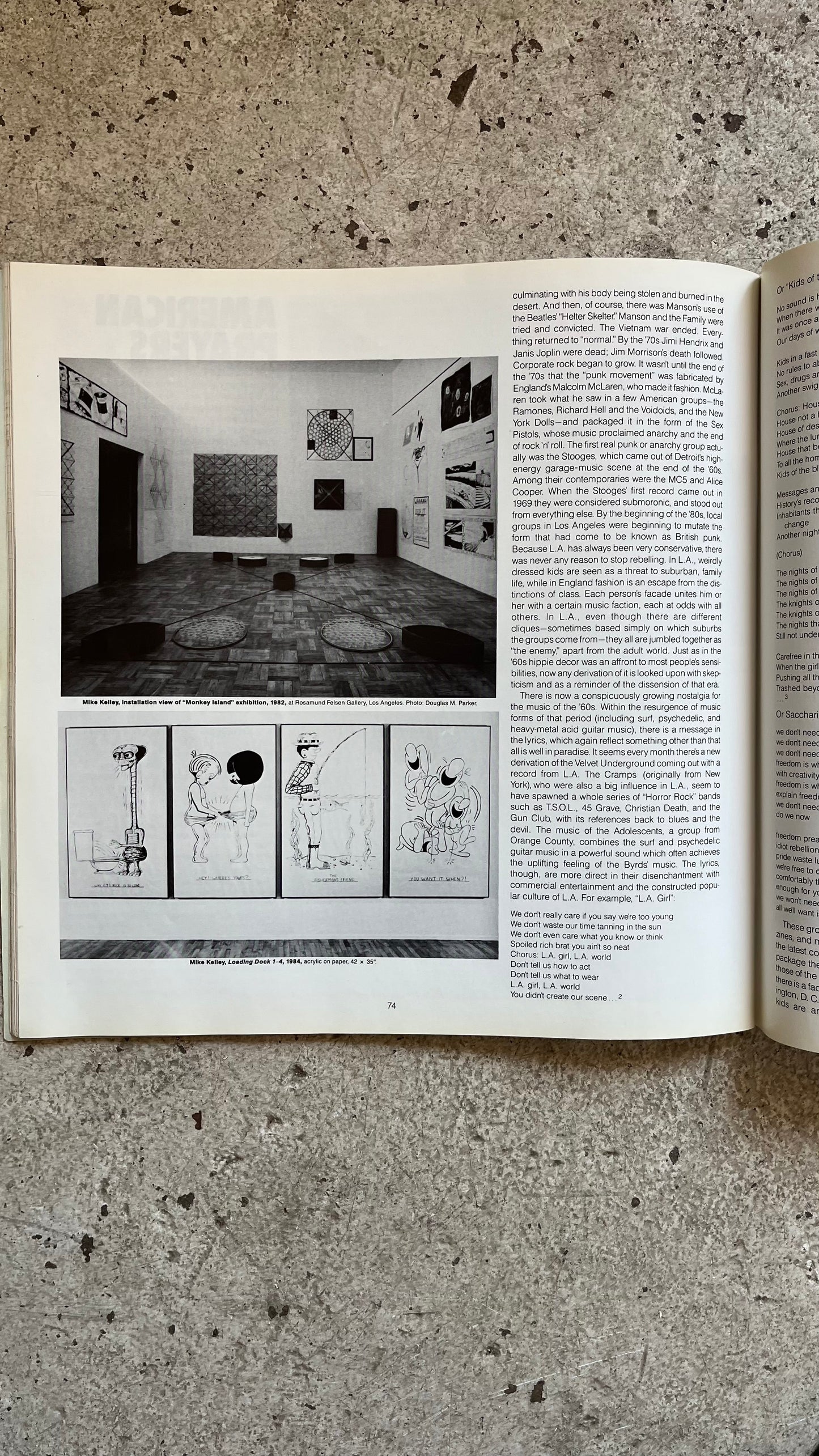 Artforum, April 1985 [Kim Gordon, Raymond Pettibon, Mike Kelley]