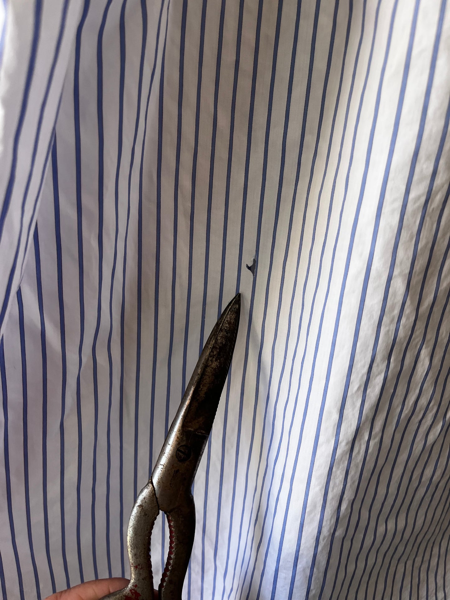 Brooks Brothers Blue/White Stripe, Sz L, 1980s