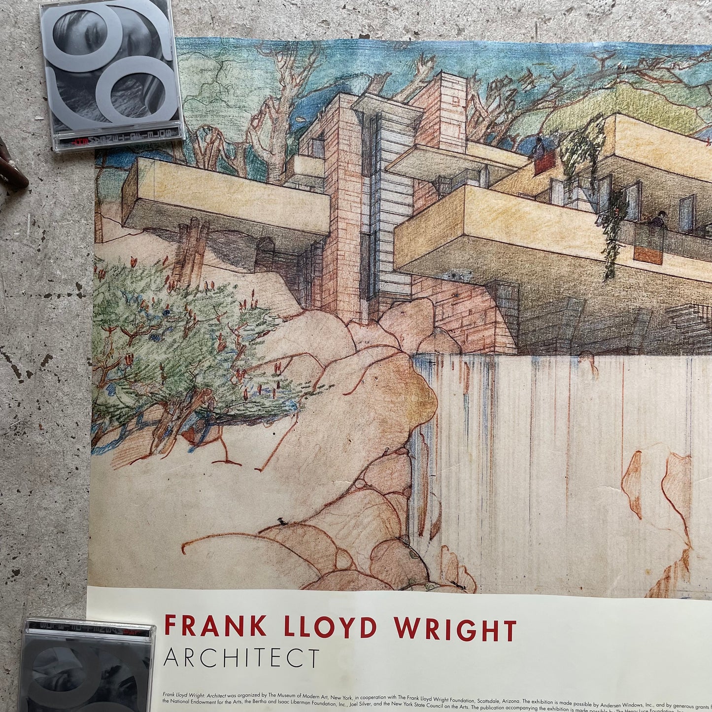 Frank Lloyd Wright Fallingwater MoMA Poster, 1994