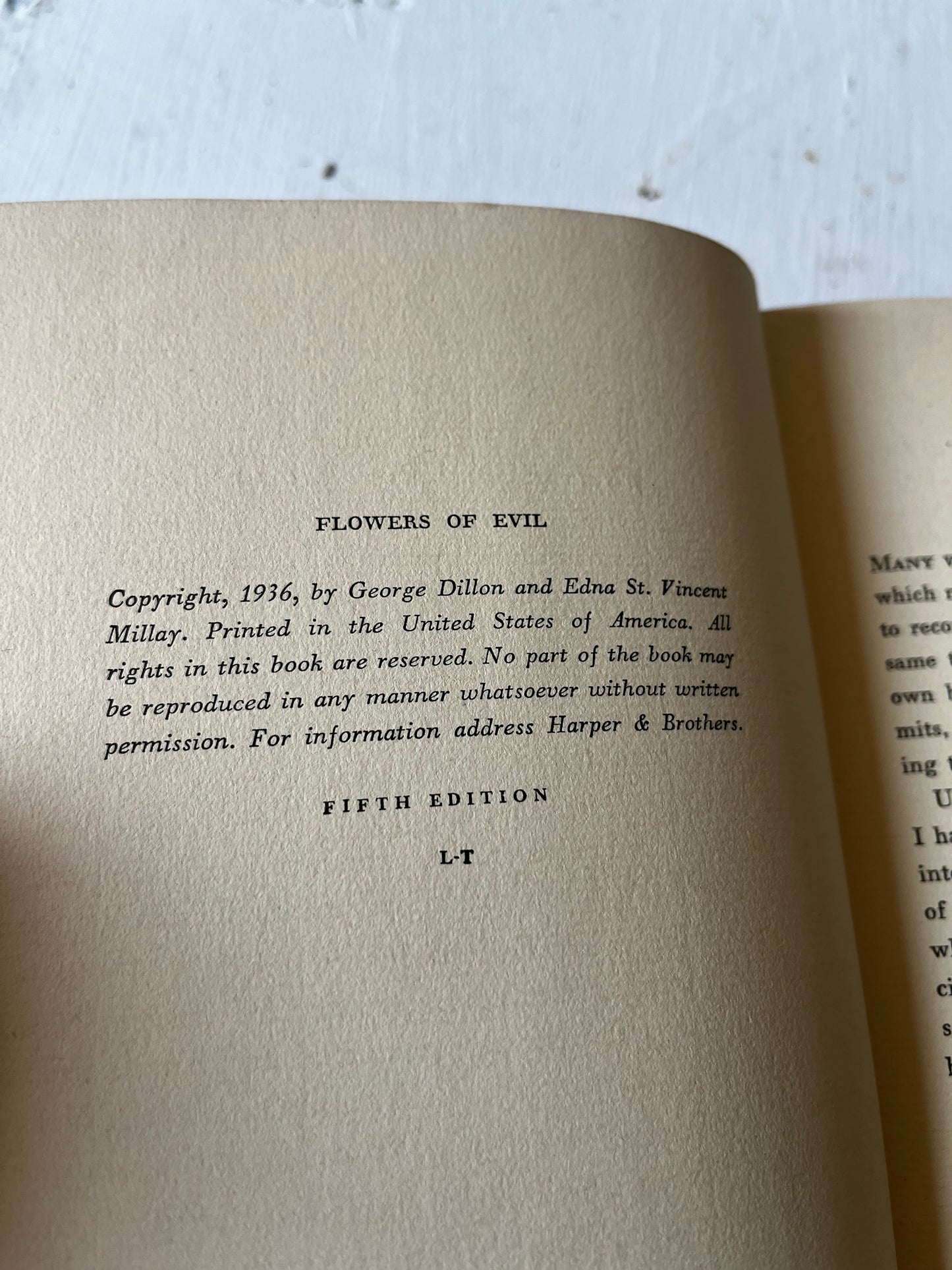 Flowers of Evil, Charles Baudelaire, 1936