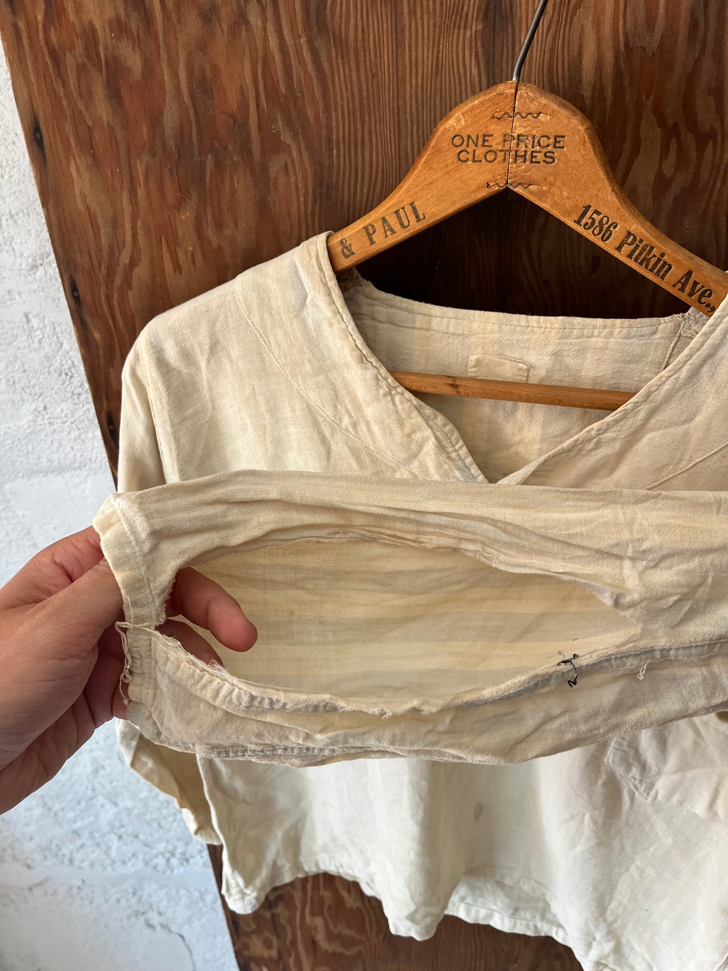 Feedsack Shirt, Sz Sm, 1930s