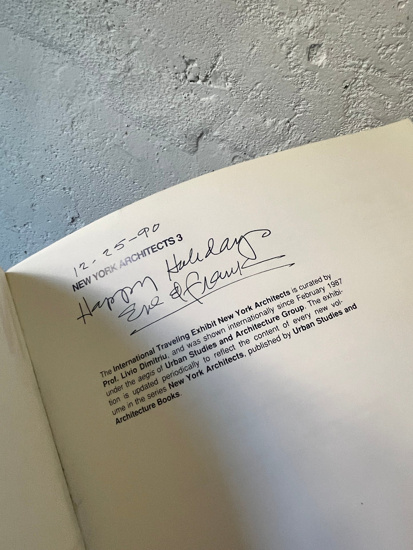 New York Architects No. 3, 1990 [Steven Holl, Richard Meier)