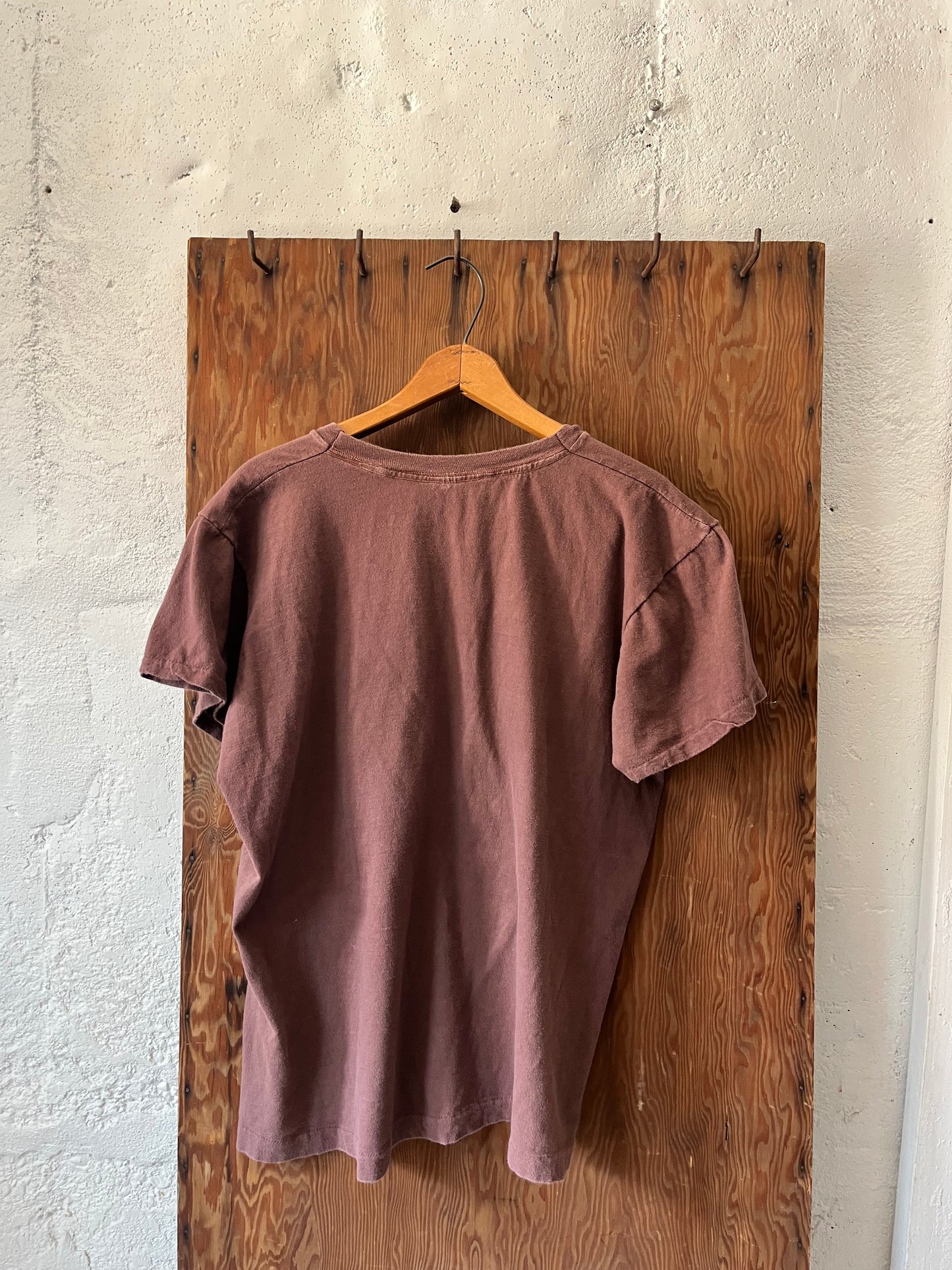 Dusty Plum Pocket T, Sz L, 1990s