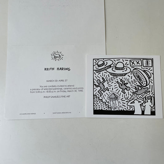 Keith Haring, Philip Samuels Invite, 1990