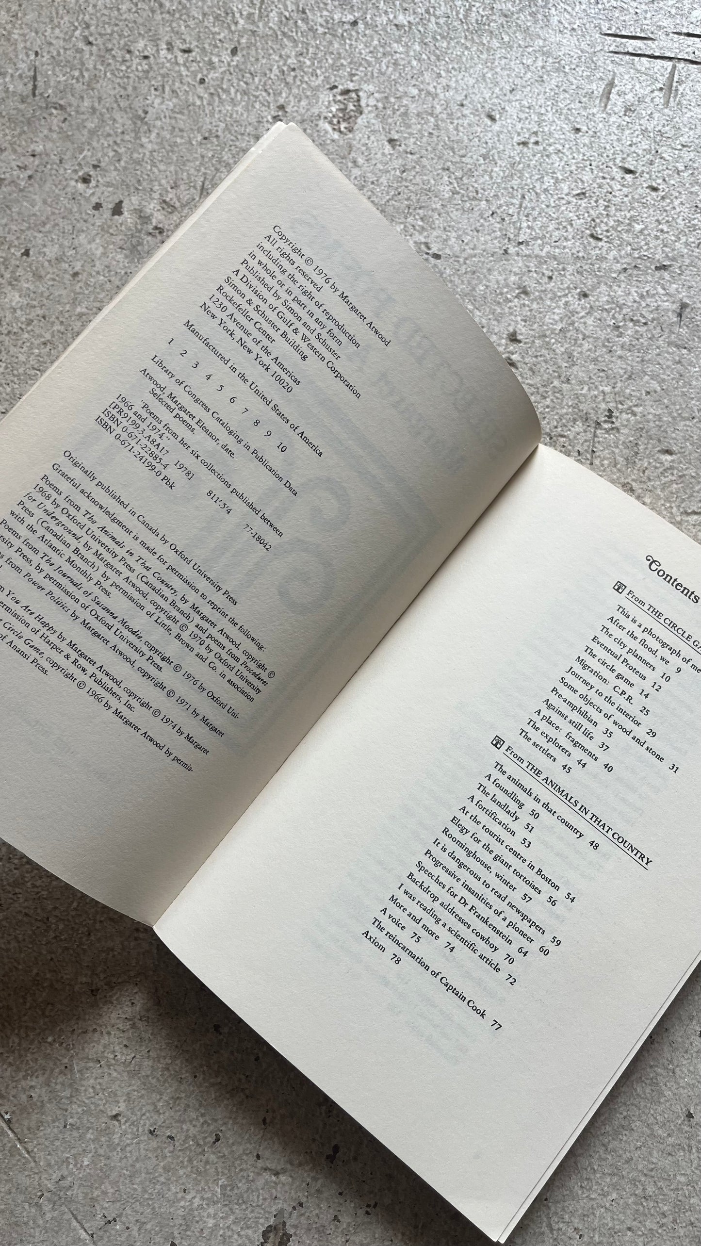 Margaret Atwood Selected Poems, 1976