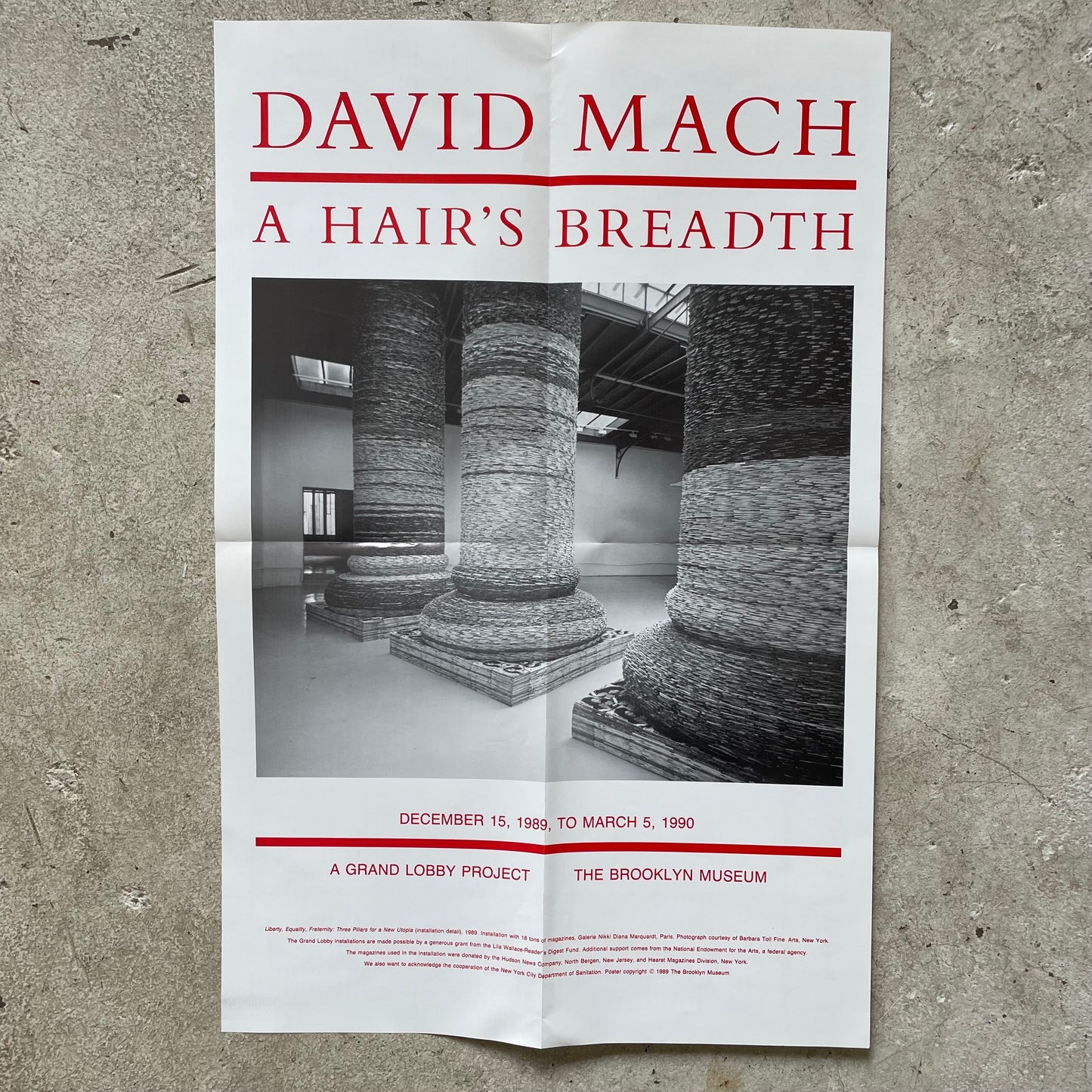 Brooklyn Museum Poster Invite, David Mach, 1989