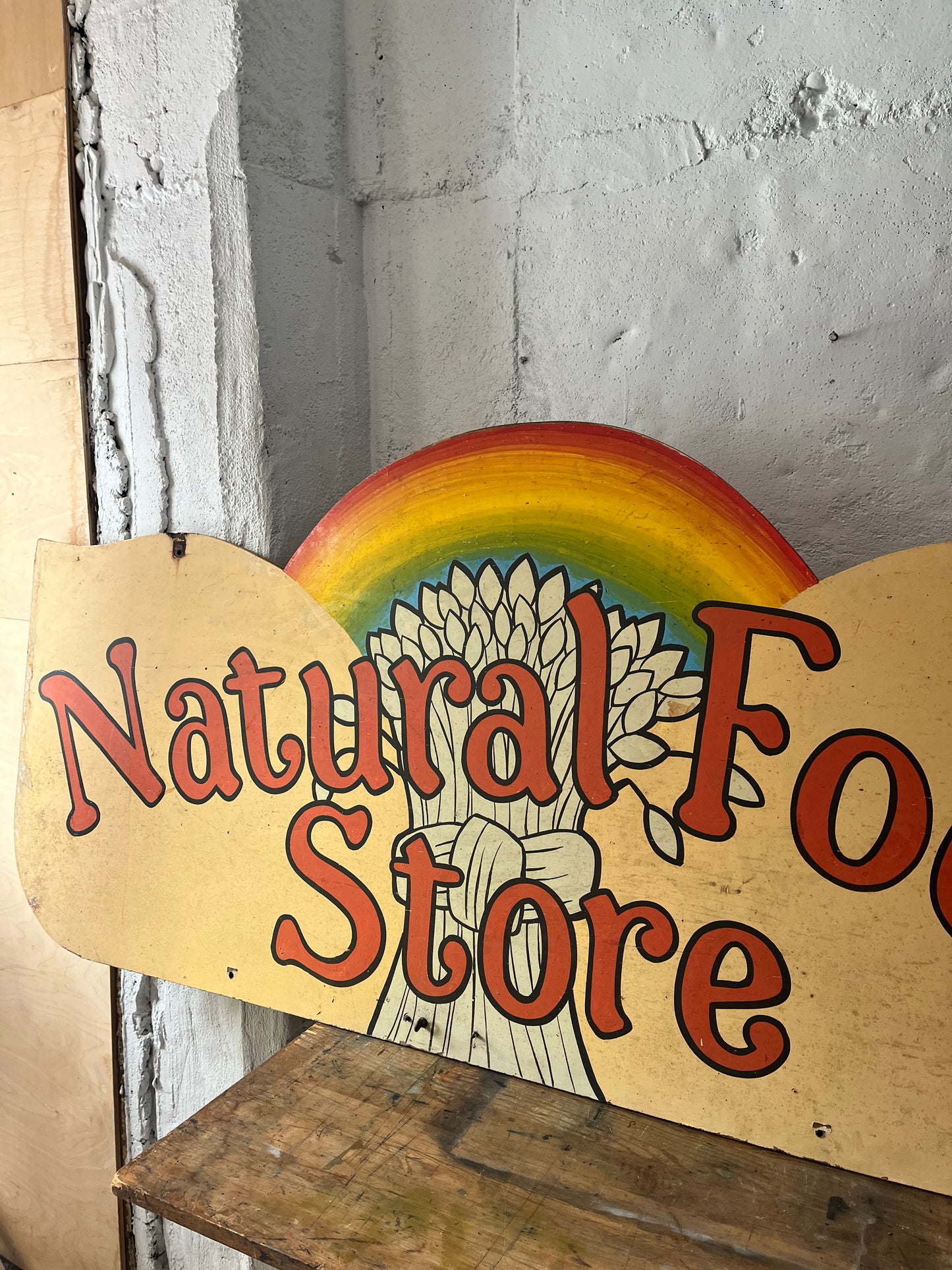 Large Natural Foods Store Sign, 1970s