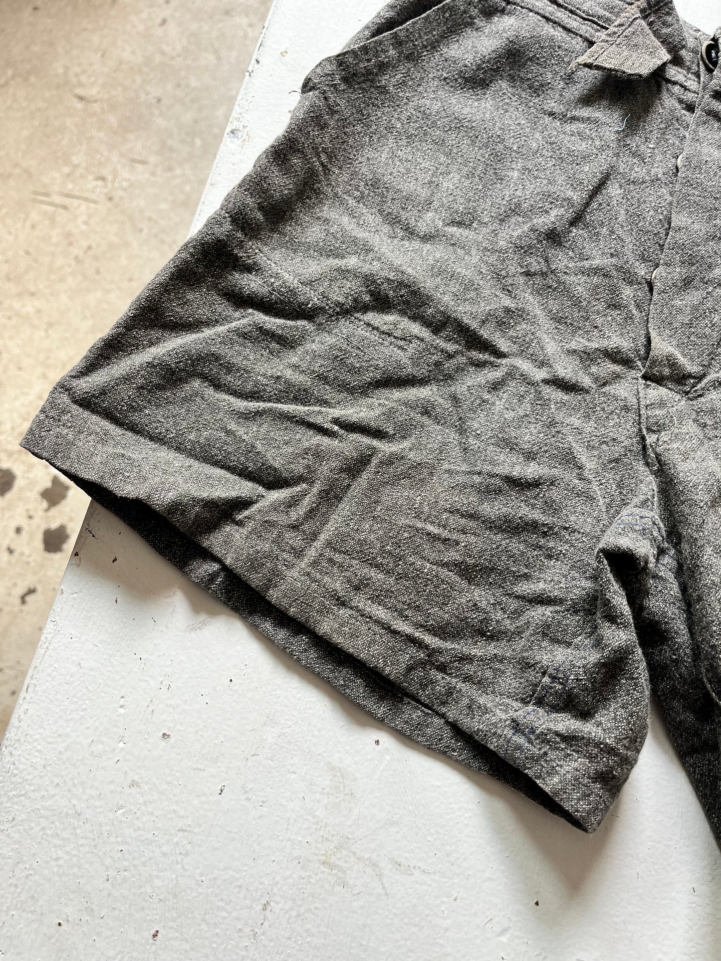 Salt and Pepper Gym Shorts (2), 22"W , 1930s