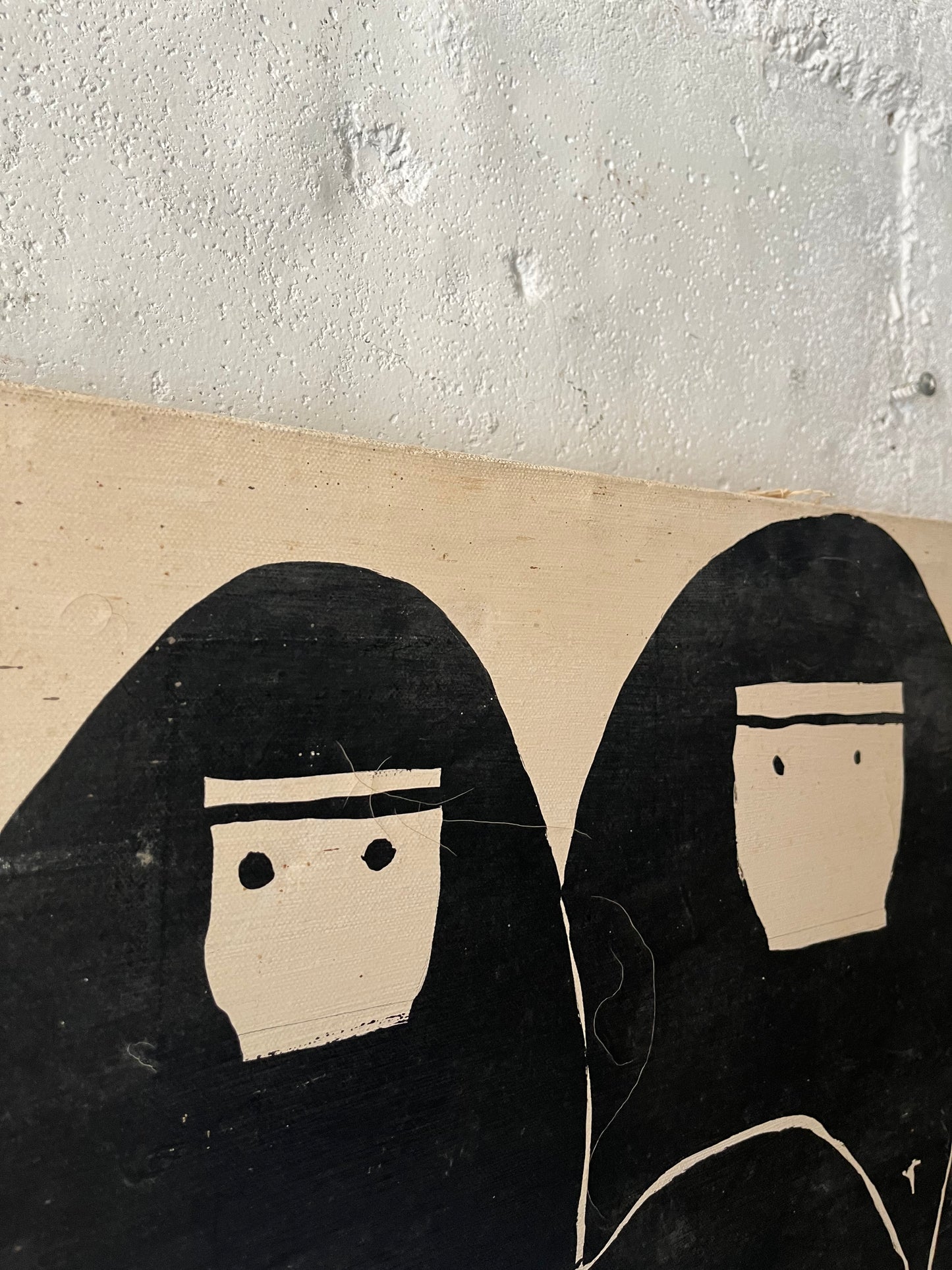 Minimalist Nun Painting, 1980s (NYC Delivery Only, No Shipping)