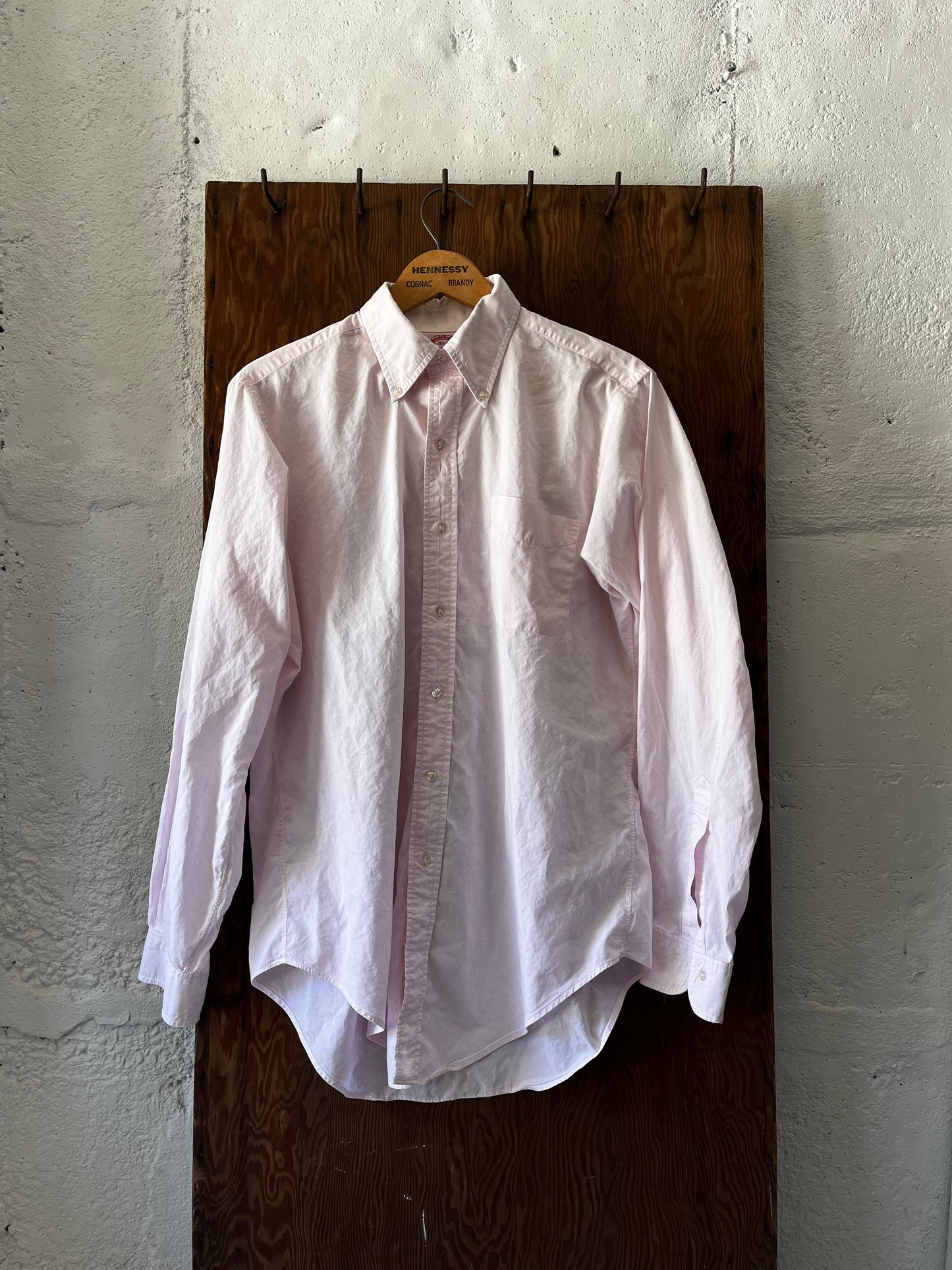 Brooks Brothers Pink Gingham, Sz L, 1980s