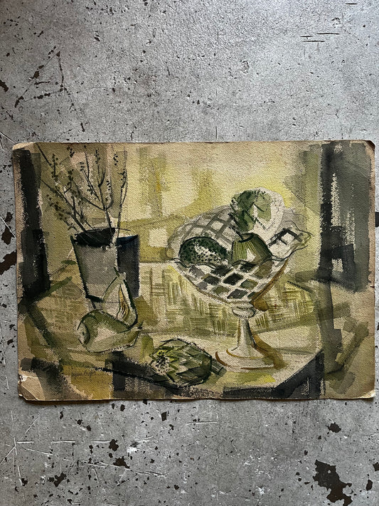 Still Life With Artichokes and Pear, 1950s