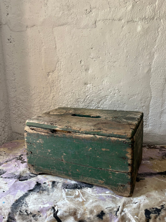 Forest Green Stool, 1920/30