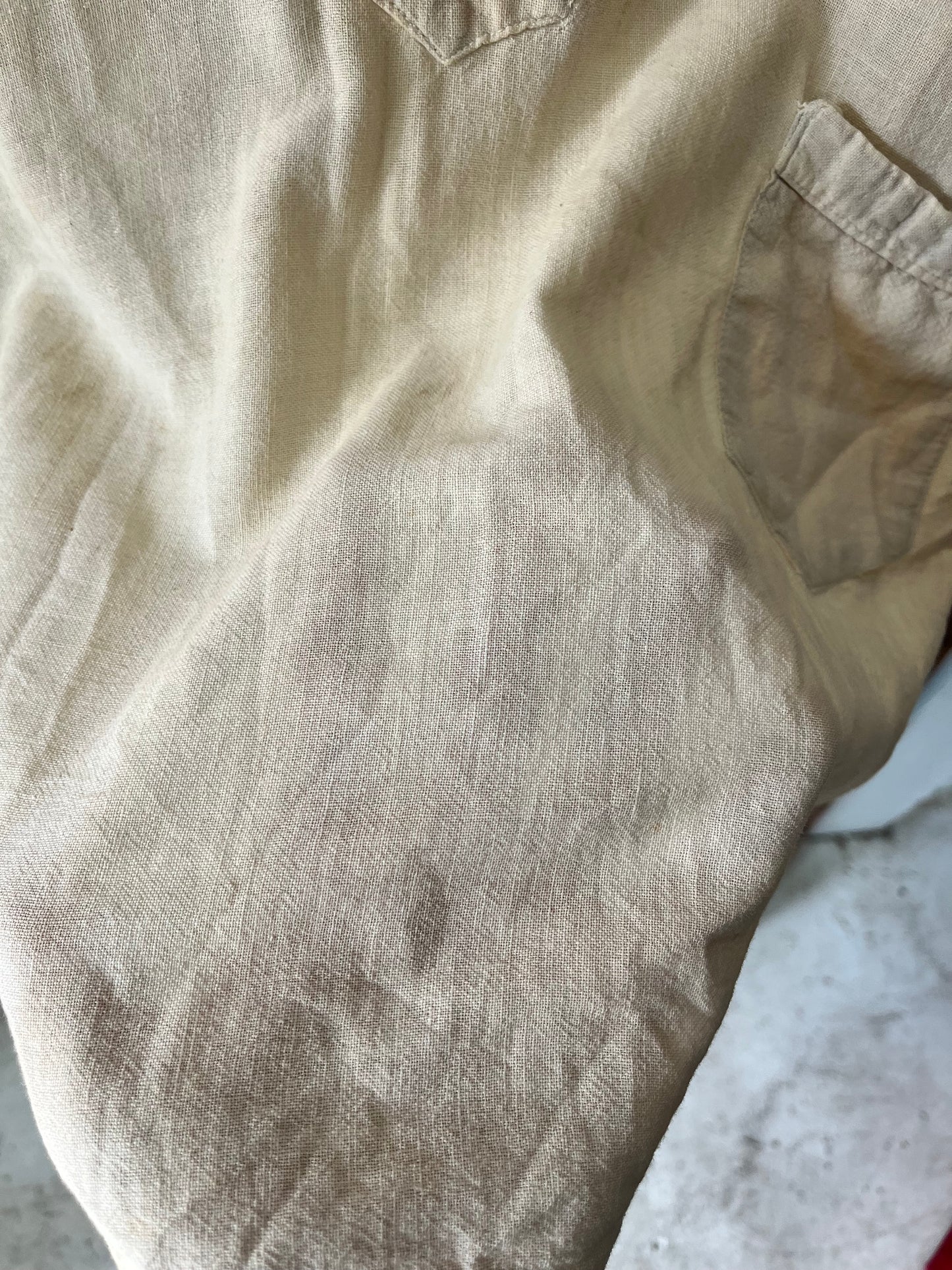 Feedsack Shirt, Sz Sm, 1930s