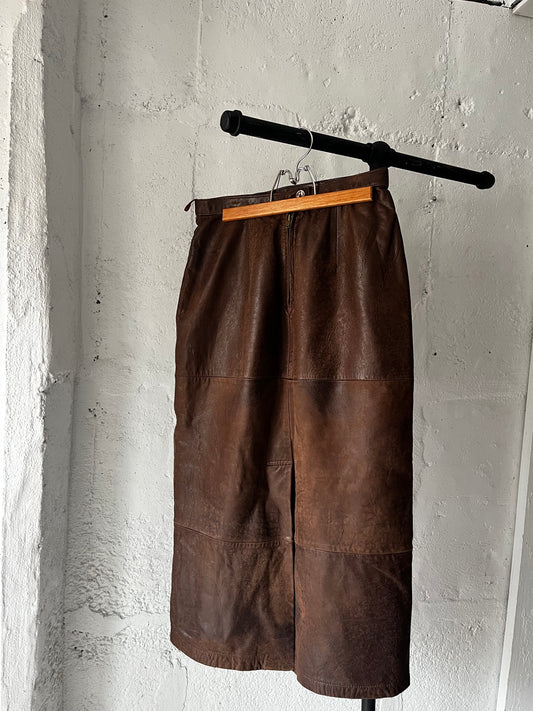 Banana Republic Leather Skirt, 29” W, 1980s