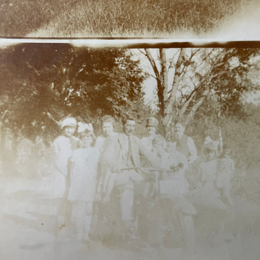 Family Portrait with Motorcycle, Snapshot, 1890s