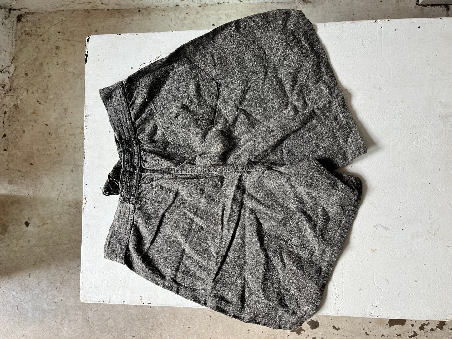 Salt and Pepper Gym Shorts (3), 24" W, 1930s