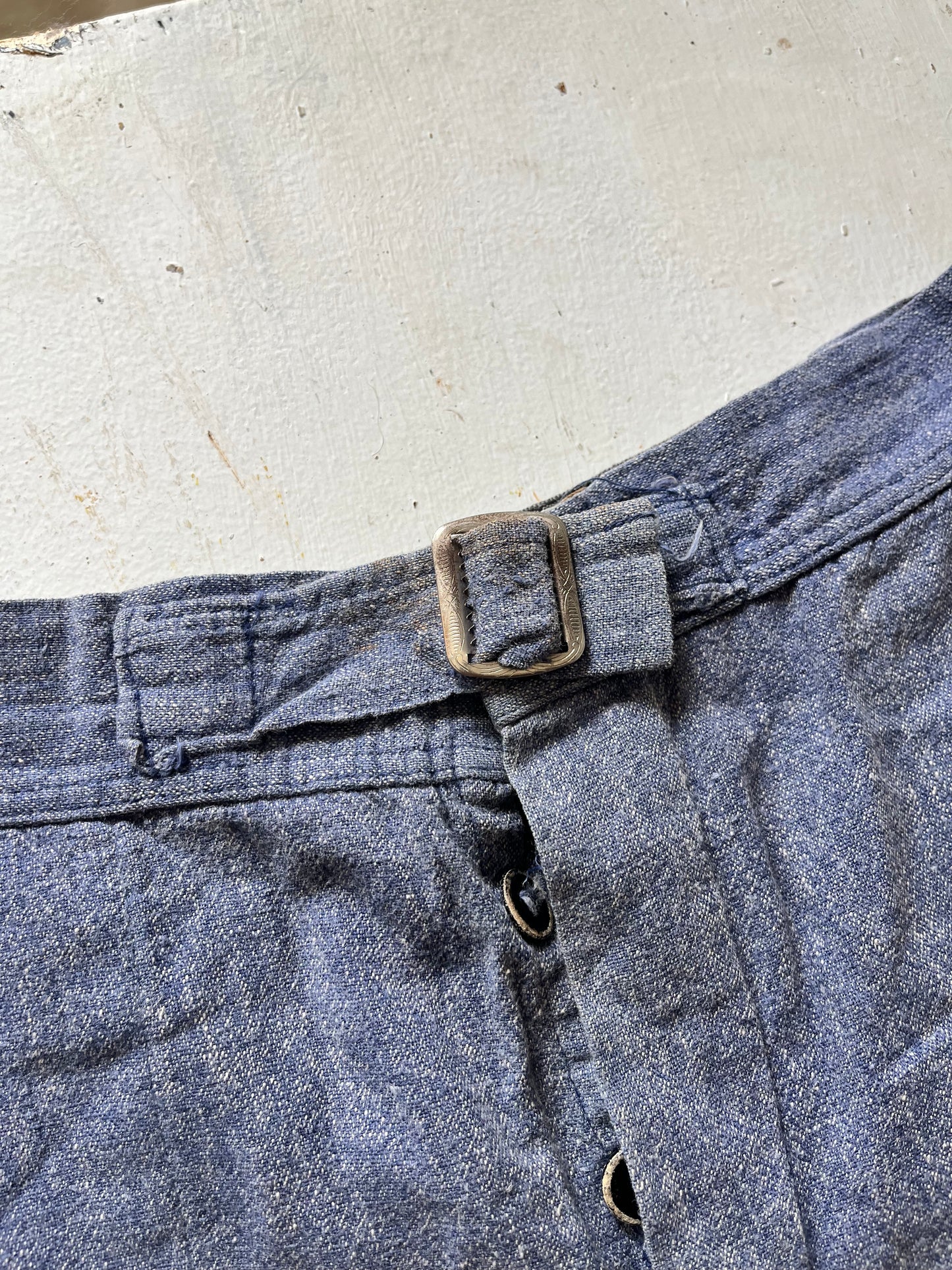 Blue Gym Shorts, 22" W, 1930s