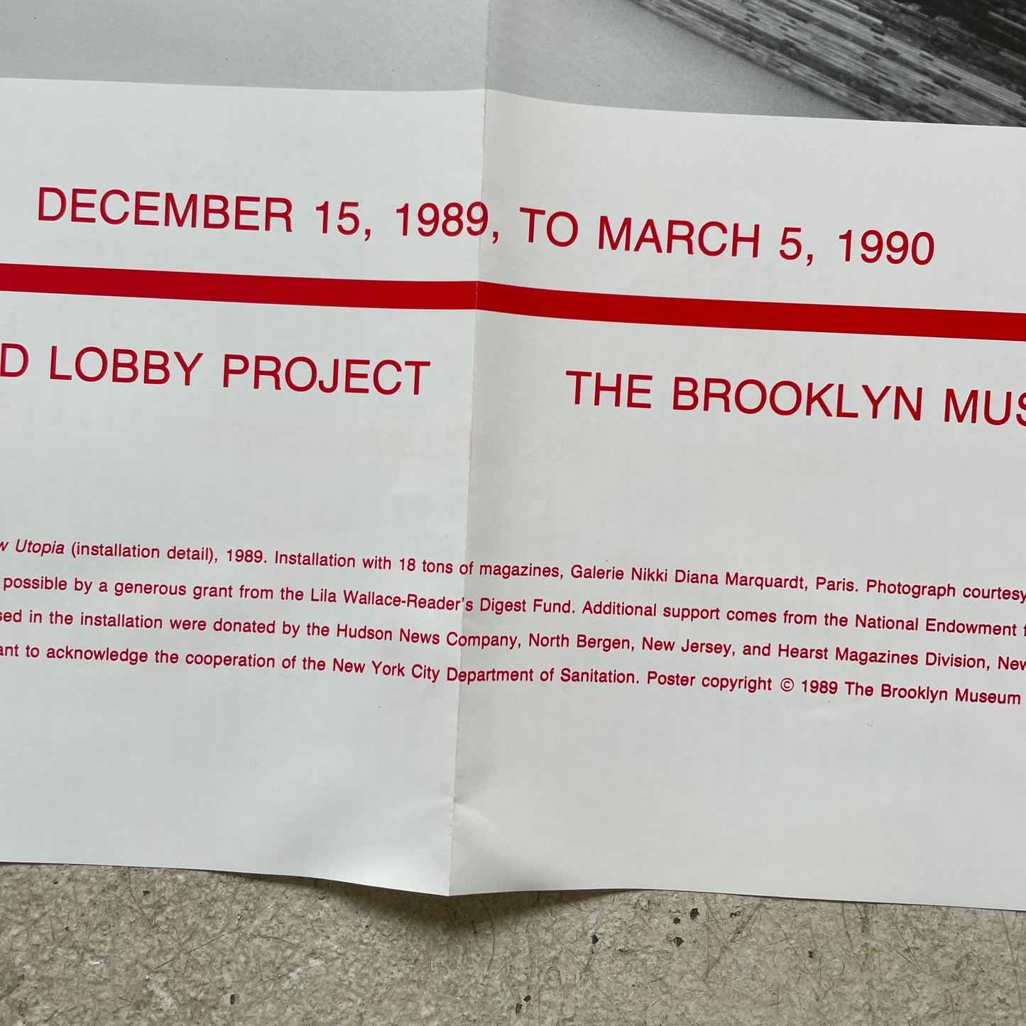 Brooklyn Museum Poster Invite, David Mach, 1989