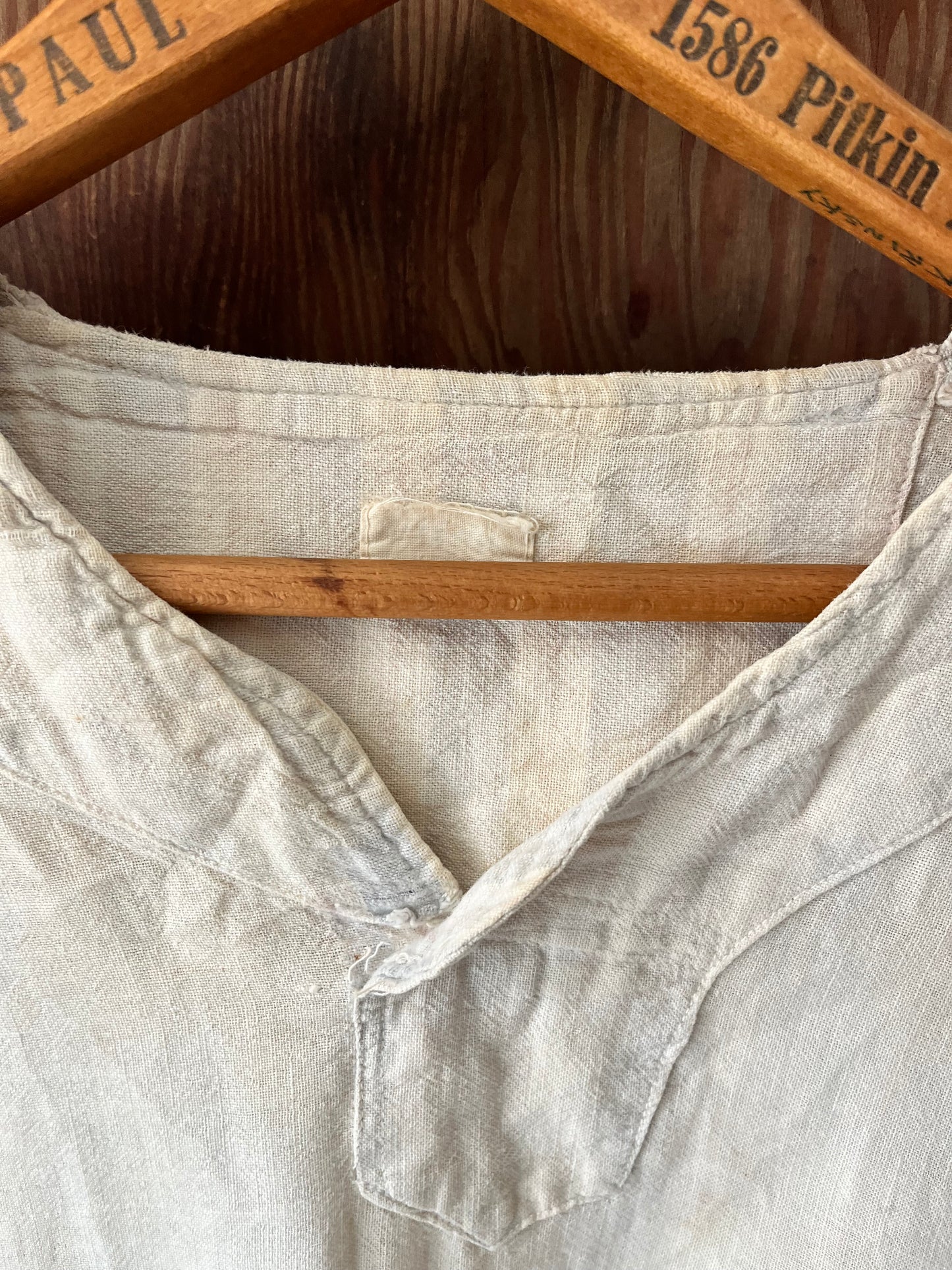 Feedsack Shirt, Sz Sm, 1930s