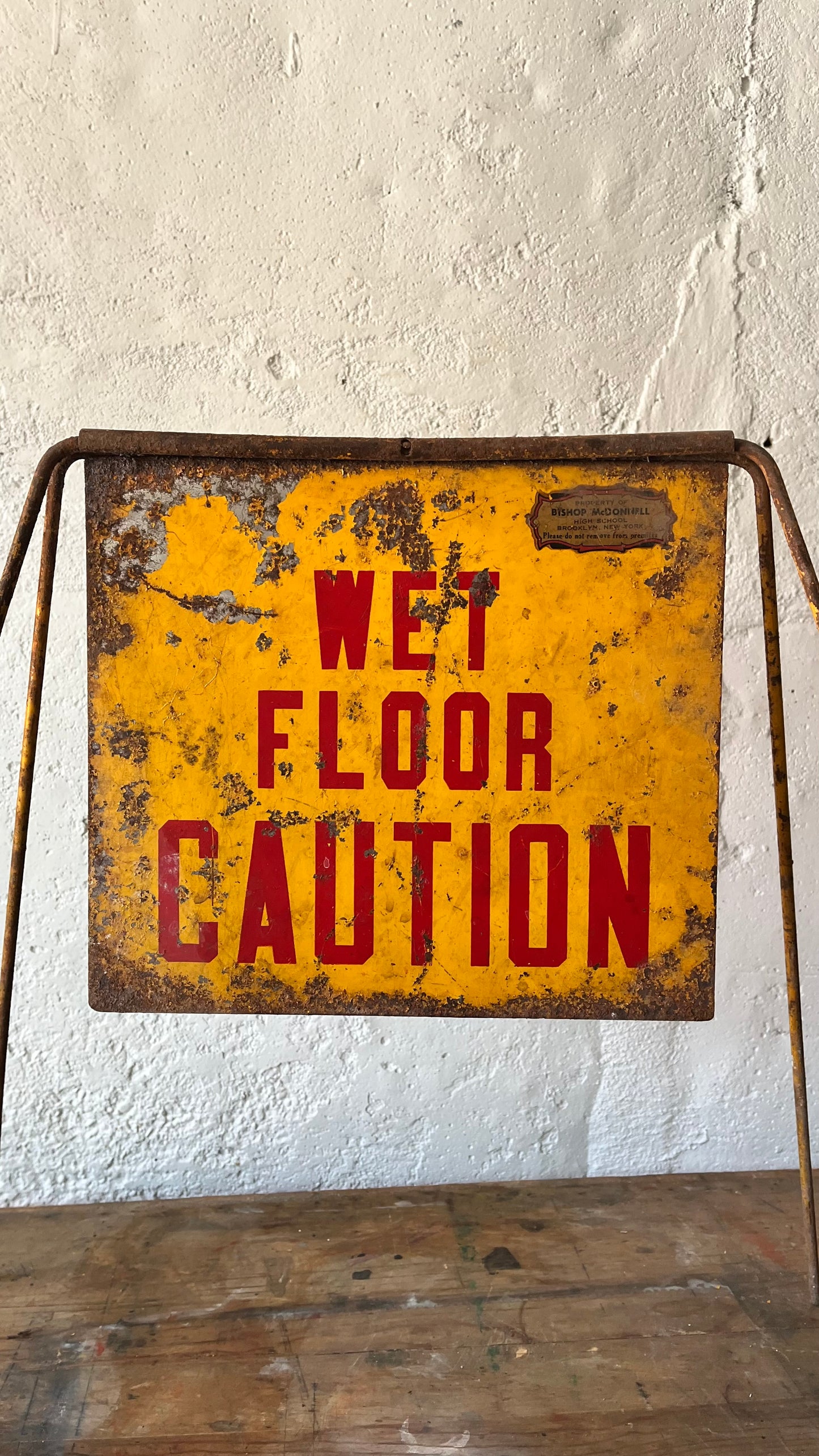 Caution Sign from a Brooklyn High School, 1950s