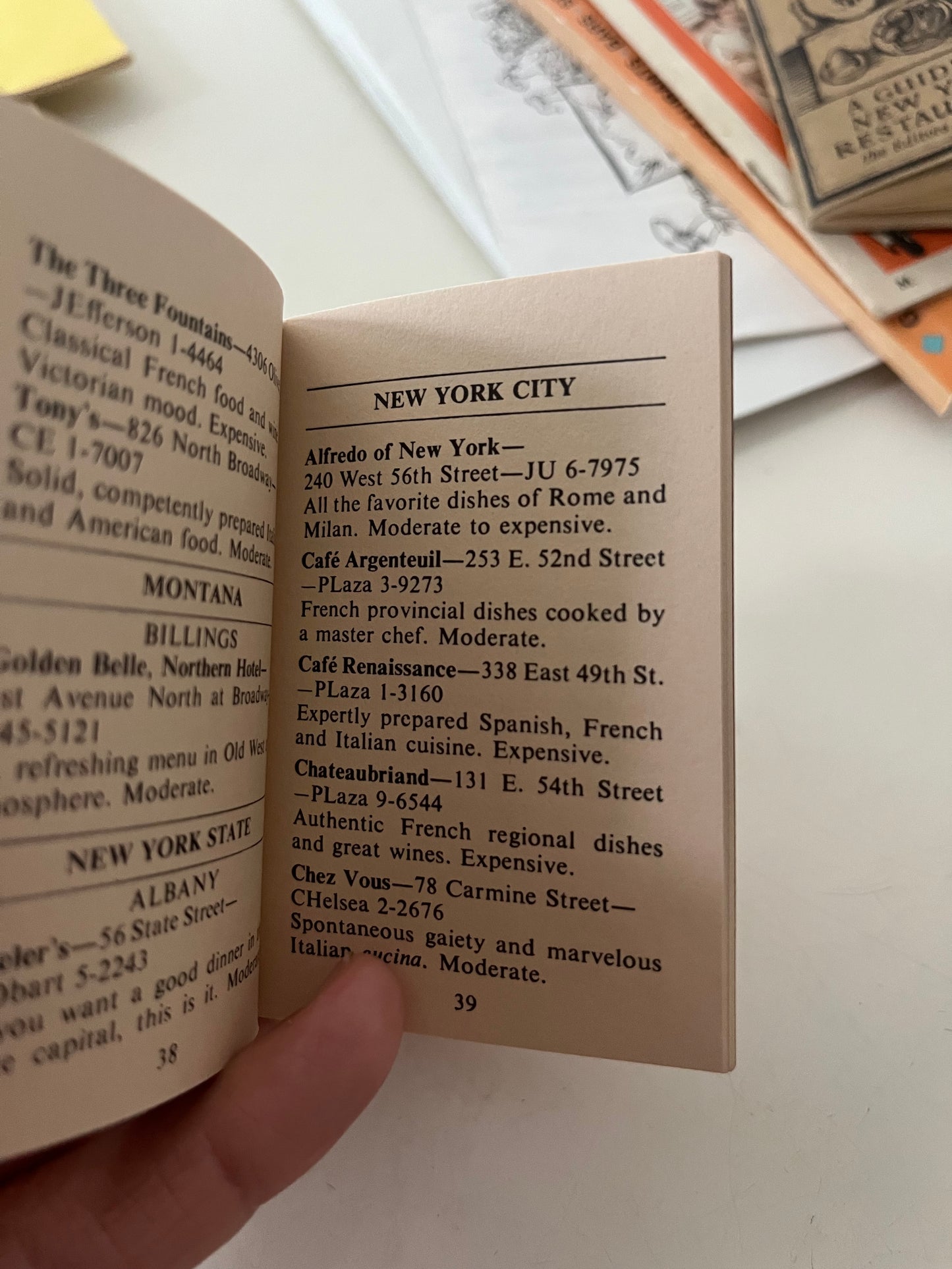 Restaurant Guides by Silas Spitzer, 1959 + 1964