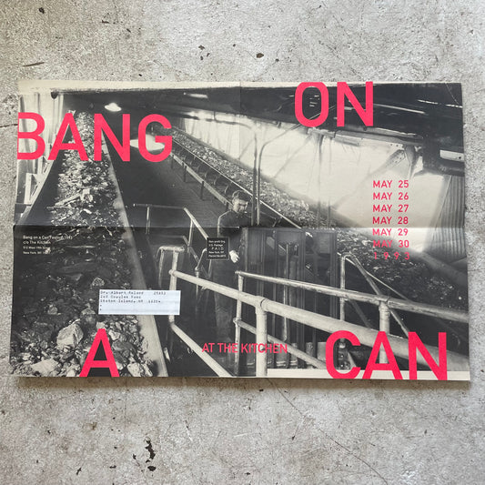 Bang on a Can at The Kitchen Invite/Poster, 1970s [Wojnarowicz, Philip Glass]