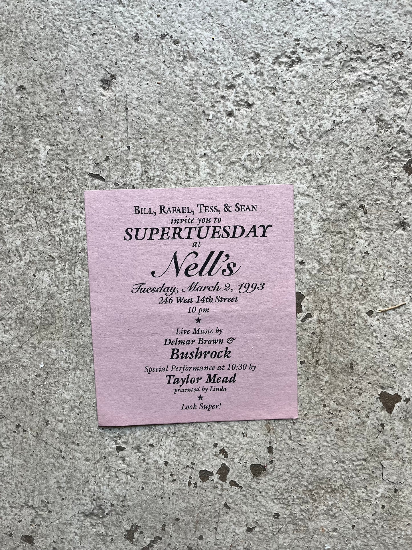 Nell’s Invitation, 1993 [Taylor Mead]