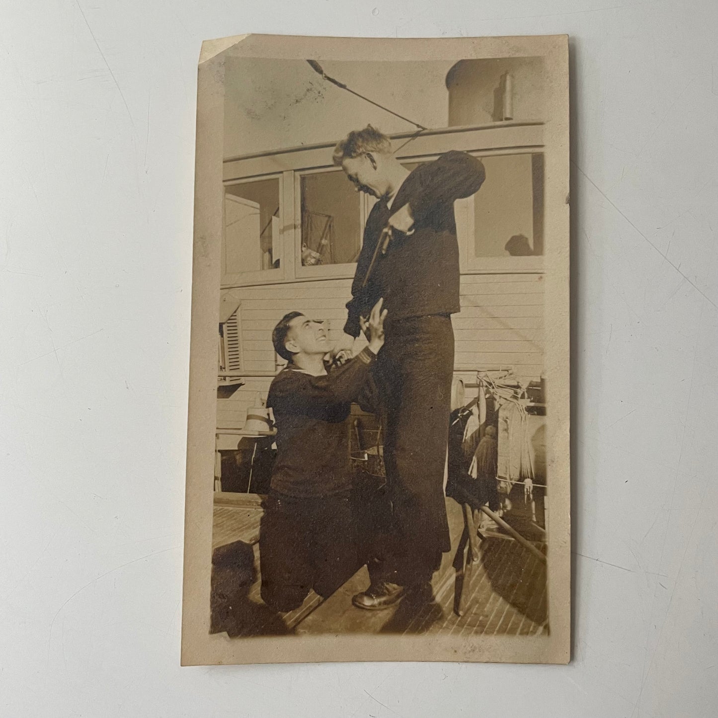 Sailors Pointing Guns, Snapshots, 1940s