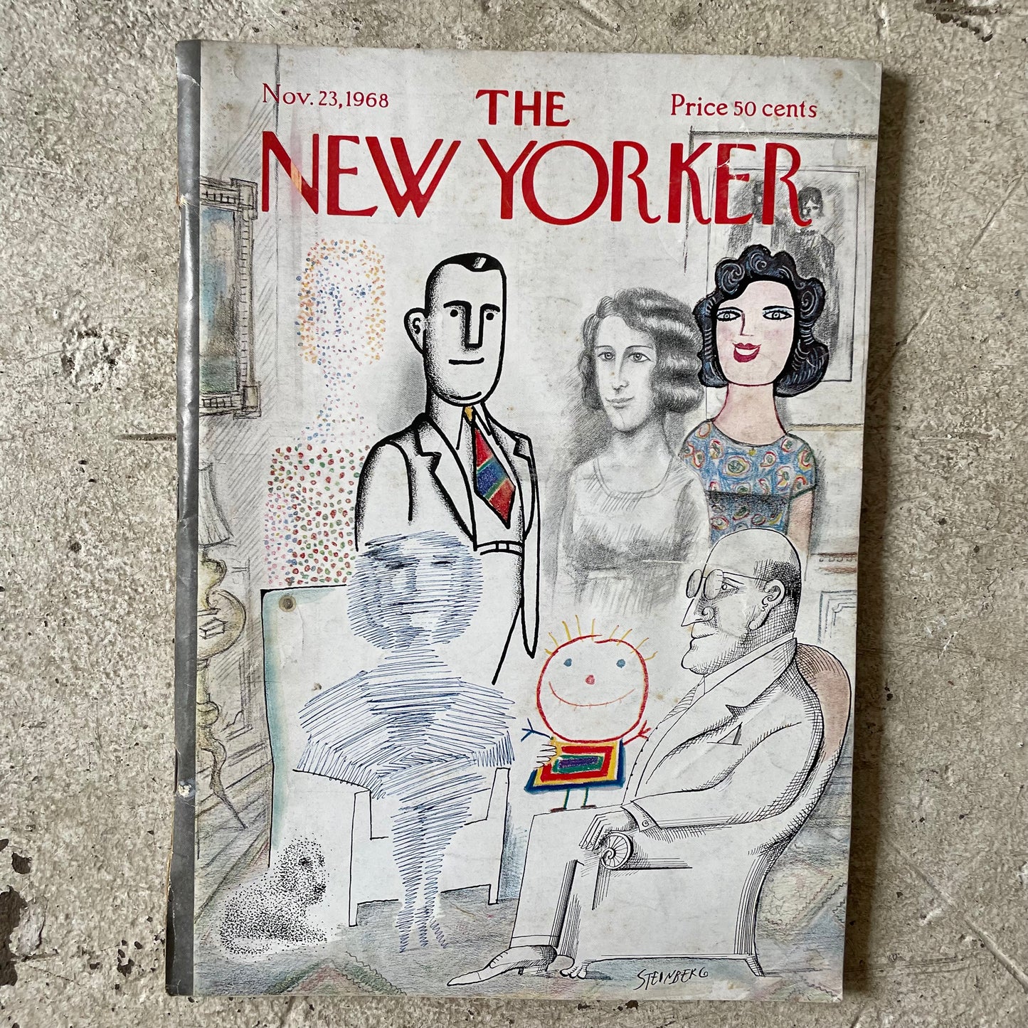 New Yorker, November 23rd 1968, Saul Steinberg Cover