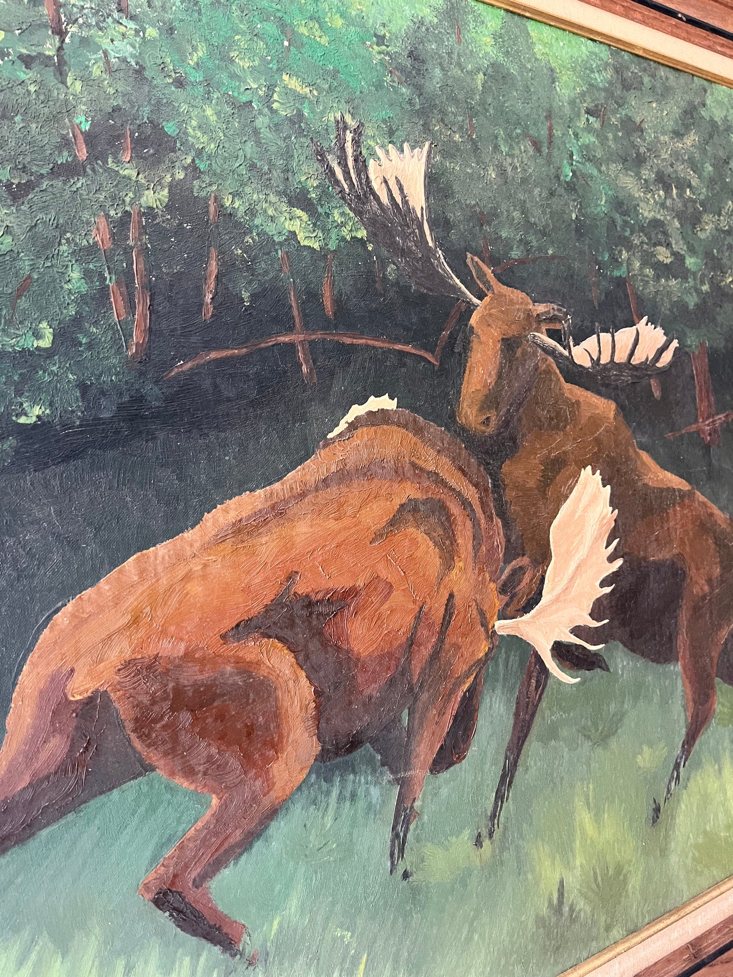 Dueling Moose Painting, 1961