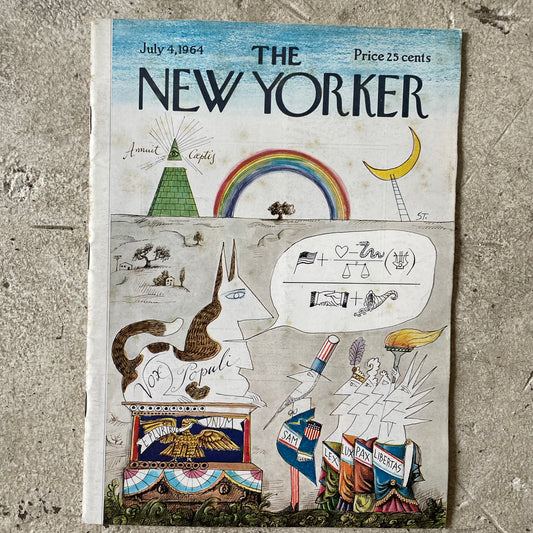 New Yorker, July 4th 1964, Saul Steinberg Cover