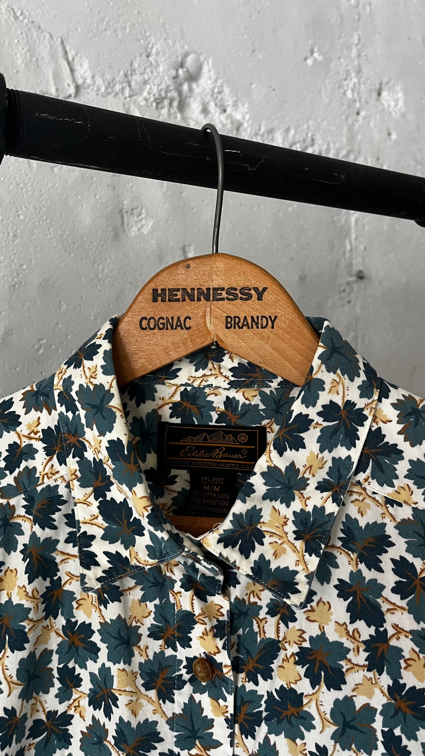 Eddie Bauer Leaf Print, Sz M/L, 1990s