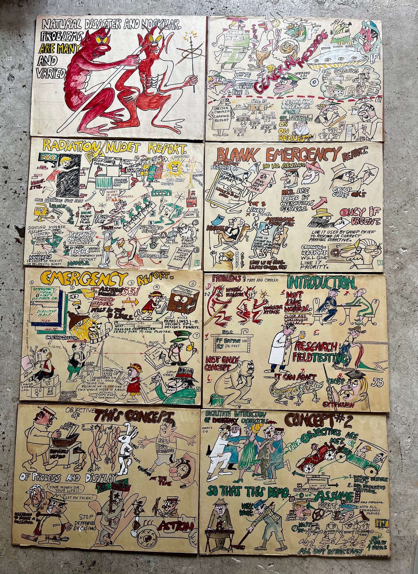 Cartoon Nuclear and Natural Disaster Report, 1970/80