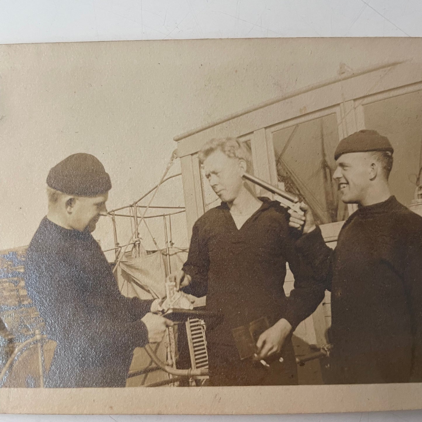 Sailors Pointing Guns, Snapshots, 1940s