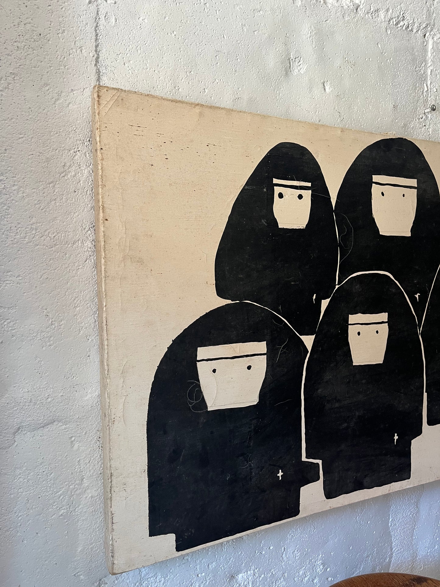 Minimalist Nun Painting, 1980s (NYC Delivery Only, No Shipping)