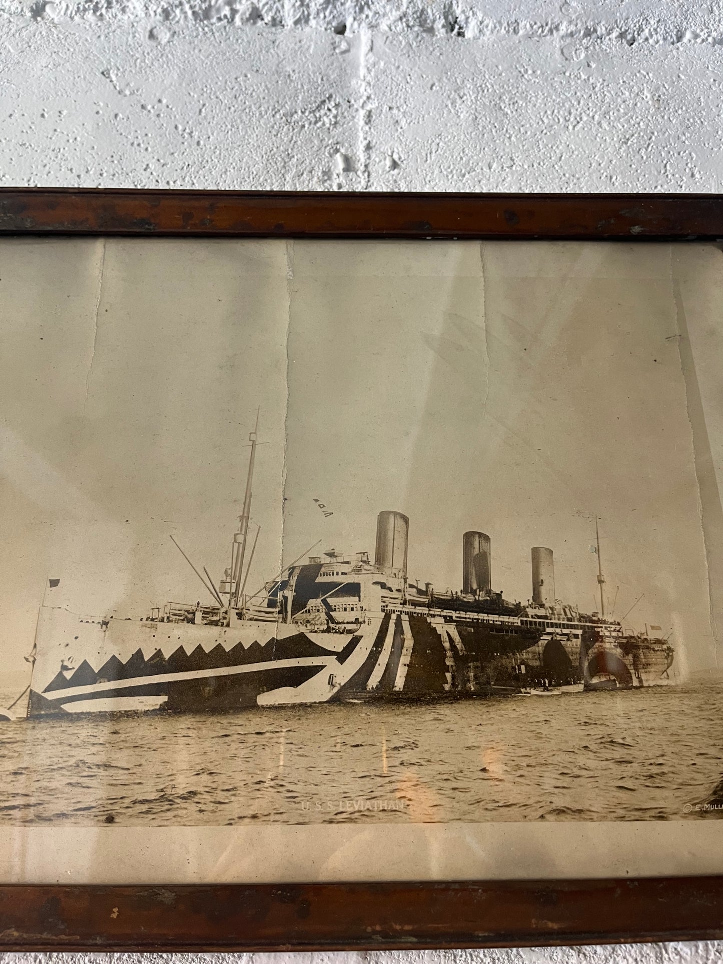 Dazzle Camo Ship Photo, c1918