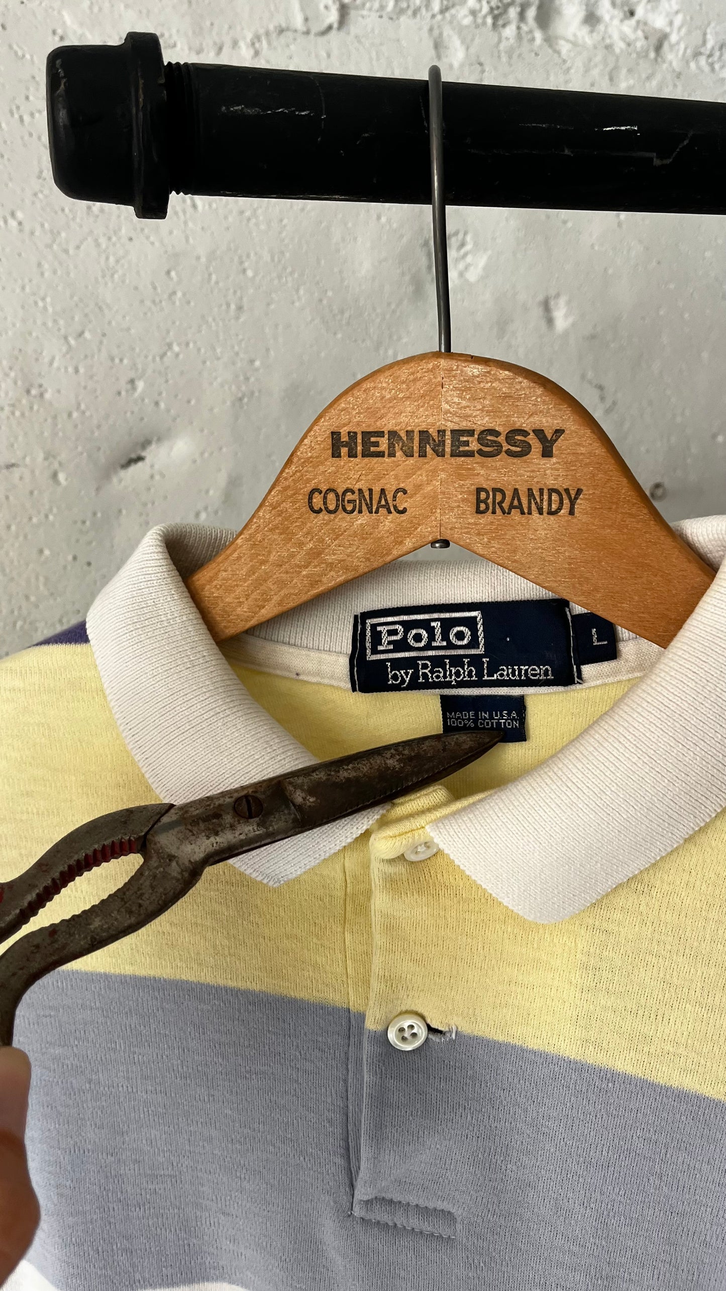 Stripey Polo (USA Made), Sz M, 1980s