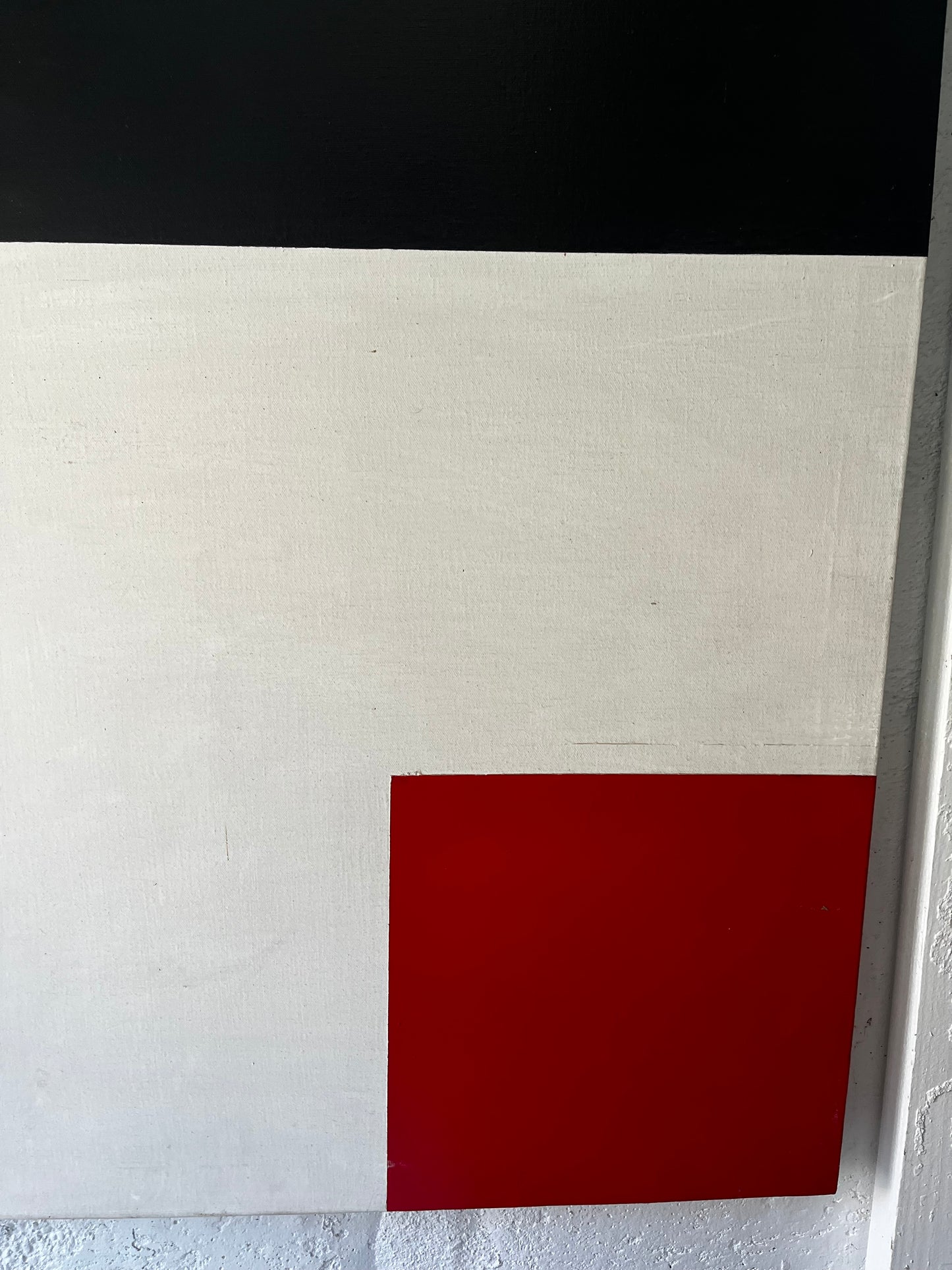 Black White Red Hard Edge Painting, 1976 (NYC Only)