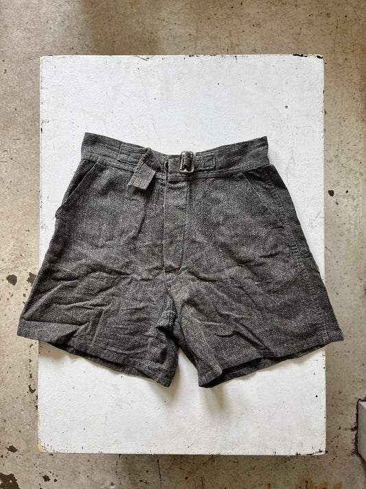 Salt and Pepper Gym Shorts (2), 22"W , 1930s